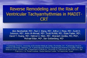 Reverse Remodeling and the Risk of Ventricular Tachyarrhythmias