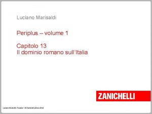 Luciano Marisaldi Periplus volume 1 Capitolo 13 Il