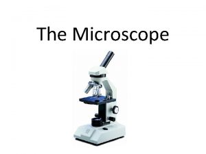 The Microscope The Microscope Enables you to see