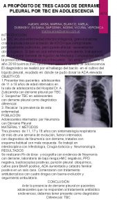 A PROPSITO DE TRES CASOS DE DERRAME PLEURAL