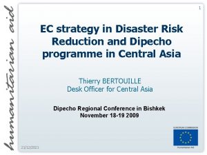 1 EC strategy in Disaster Risk Reduction and