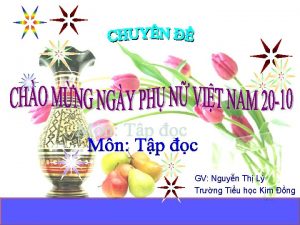 GV Nguyn Th L Trng Tiu hc Kim