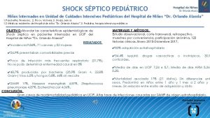 SHOCK SPTICO PEDITRICO Nios internados en Unidad de