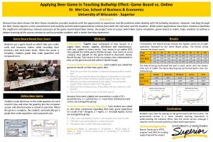 Applying Beer Game in Teaching Bullwhip Effect Game