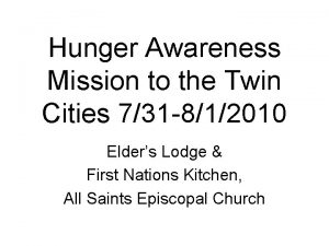 Hunger Awareness Mission to the Twin Cities 731