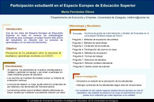 Participacin estudiantil en el Espacio Europeo de Educacin