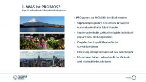 1 WAS ist PROMOS https tudresden deinternationaloutpromos PROgramm