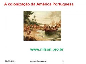 A colonizao da Amrica Portuguesa www nilson pro