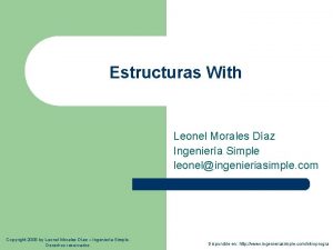 Estructuras With Leonel Morales Daz Ingeniera Simple leonelingenieriasimple