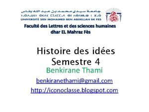 Facult des Lettres et des sciences humaines dhar