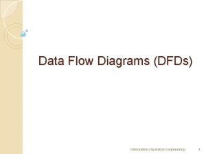 Data Flow Diagrams DFDs Information Systems Engineering 1