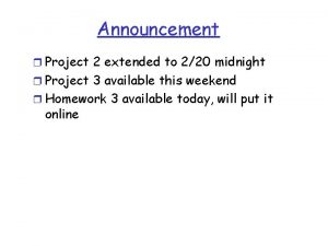Announcement r Project 2 extended to 220 midnight
