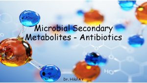 Microbial Secondary Metabolites Antibiotics Dr Hilal AY produced