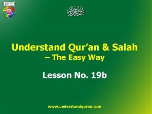 Understand Quran Salah The Easy Way Lesson No