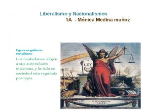 Liberalismo y Nacionalismos 1 A Mnica Medina muoz