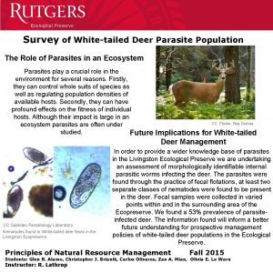 Survey of Whitetailed Deer Parasite Population The Role