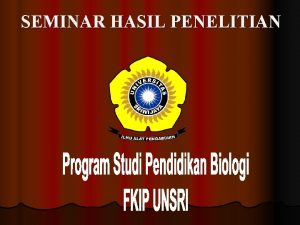 SEMINAR HASIL PENELITIAN Pengaruh Media Animasi terhadap Penguasaan