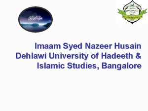 Imaam Syed Nazeer Husain Dehlawi University of Hadeeth