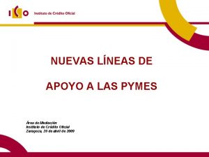 NUEVAS LNEAS DE APOYO A LAS PYMES rea