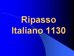 Ripasso Italiano 1130 Intervista l Come ti chiami