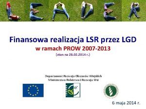 Finansowa realizacja LSR przez LGD w ramach PROW