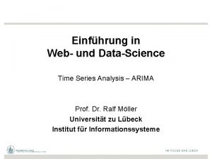 Einfhrung in Web und DataScience Time Series Analysis