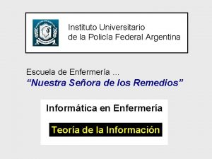 Instituto Universitario de la Polica Federal Argentina Escuela