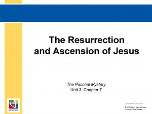 The Resurrection and Ascension of Jesus The Paschal