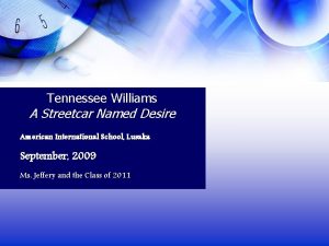Tennessee Williams A Streetcar Named Desire American International