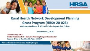 Rural Health Network Development Planning Grant Program HRSA20