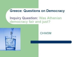 Greece Questions on Democracy Inquiry Question Was Athenian