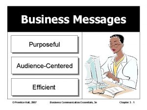 Business Messages Purposeful AudienceCentered Efficient Prentice Hall 2007