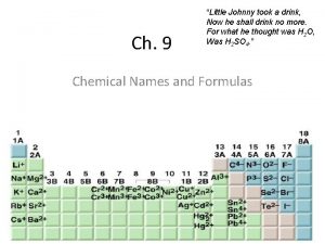 Ch 9 Little Johnny took a drink Now