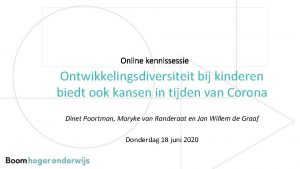 Online kennissessie Ontwikkelingsdiversiteit bij kinderen biedt ook kansen