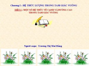 Chng I H THC LNG TRONG TAM GIC
