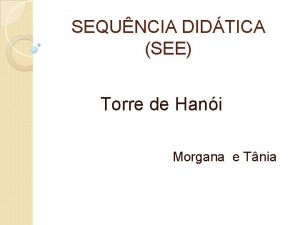 SEQUNCIA DIDTICA SEE Torre de Hani Morgana e