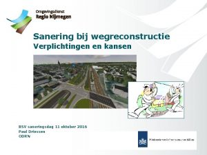 Sanering bij wegreconstructie Verplichtingen en kansen BSV saneringsdag