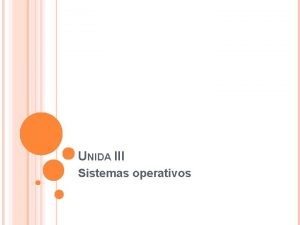 UNIDA III Sistemas operativos Definicion de sistemas operativos