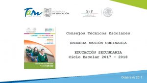 Consejos Tcnicos Escolares SEGUNDA SESIN ORDINARIA EDUCACIN SECUNDARIA