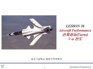 LESSON 26 Aircraft Performance Turns Vn 1 Aerospace