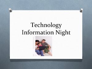 Technology Information Night Welcome O Reading Street reading