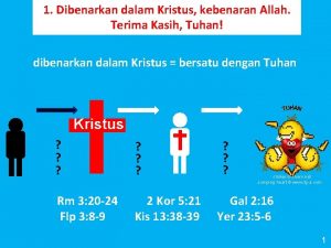 1 Dibenarkan dalam Kristus kebenaran Allah Terima Kasih