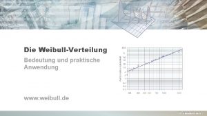 Die Weibull Verteilung www weibull de Die WeibullVerteilung