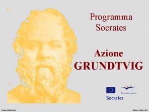 Programma Socrates Azione GRUNDTVIG Ricardo Muoz Nieva Palermo