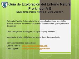 Gua de Exploracin del Entorno Natural Preknder AB