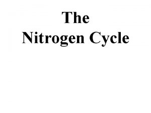 The Nitrogen Cycle Where is nitrogen found in