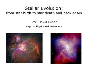 Stellar Evolution from star birth to star death