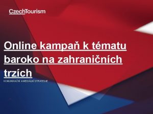 Online kampa k tmatu baroko na zahraninch trzch