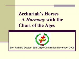 Zechariahs Horses A Harmony with the Chart of