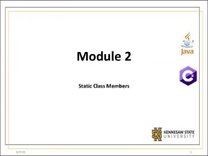 Module 2 Static Class Members 82720 1 Overview